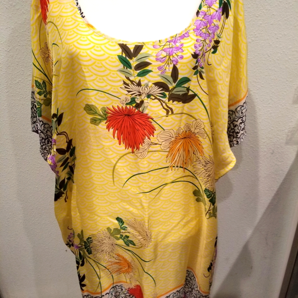 Johnny Was Silk Kimono Style Tunic